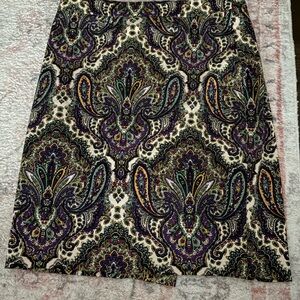 Elegant Paisley Print Skirt